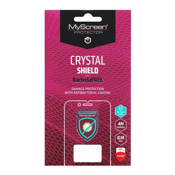 MYSCREEN CRYSTAL BacteriaFREE képernyővédő fólia (antibakteriális, 4H, NEM íves) ÁTLÁTSZÓ [Realme 8 5G]
