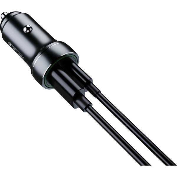 Jellico avtopolnilec F4 3.0A 20W Type C  / USB A s kablom 1m Lightning - črn