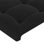 fekete bársony LED-es fejtámla 163x16x118/128 cm