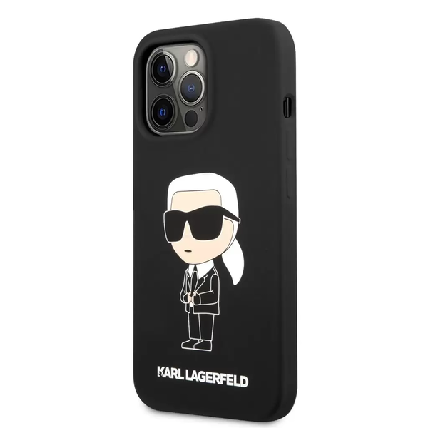 Karl Lagerfeld tok fekete (KLHCP13LSNIKBCK) Iphone 13 Pro készülékhez