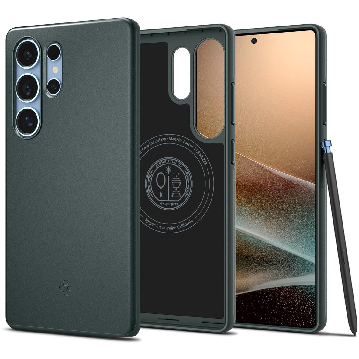Spigen Thin Fit MagSafe Abyss Green Samsung Galaxy S 2025 Ultra tok (ACS08947)