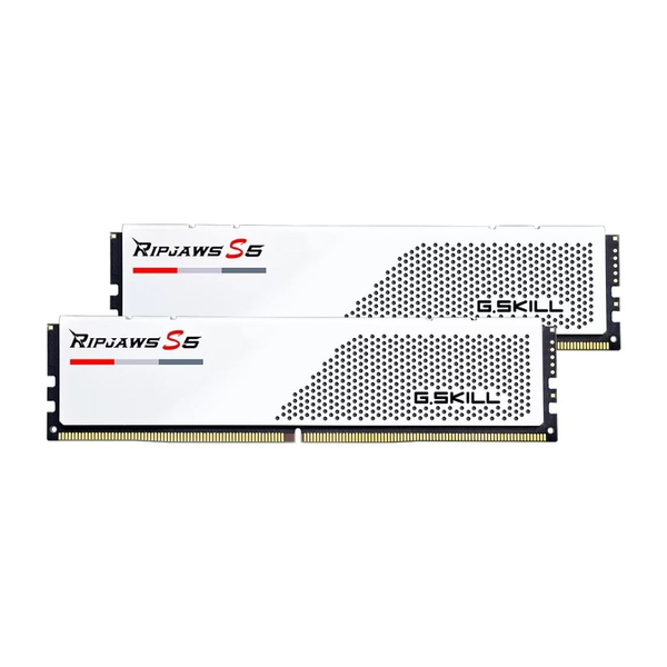64GB 6000MT/s DDR5 RAM G.Skill Ripjaws S5 CL28 1.40V (2x32GB) fehér (F5-6000J2836G32GX2-RS5W)