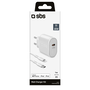 SBS TETRKITPD20LIGW 1x USB Type-C Hálózati töltő + 1x Lightning kábel - Fehér (20W)