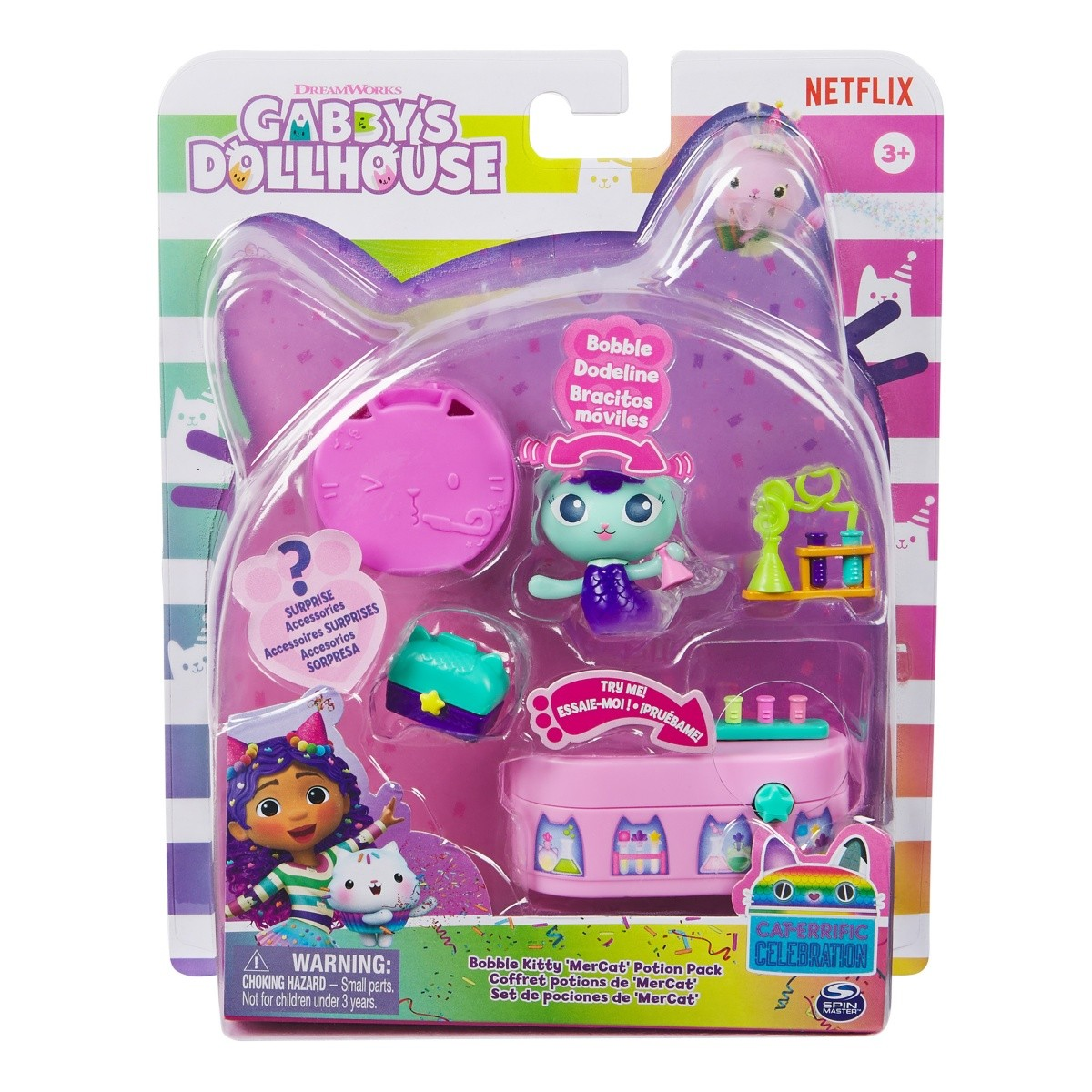 Spin Master Gabby babaháza Bobble KitFurn Mer Cat figura szett (6068602/20144758)