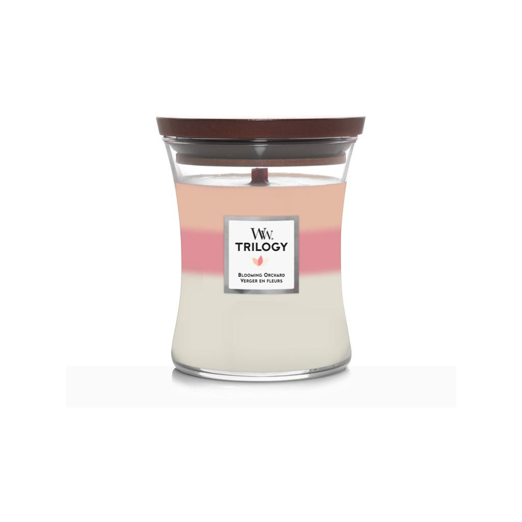 WoodWick Trilogy Blooming Orchard közepe gyertya (40652) (40652)