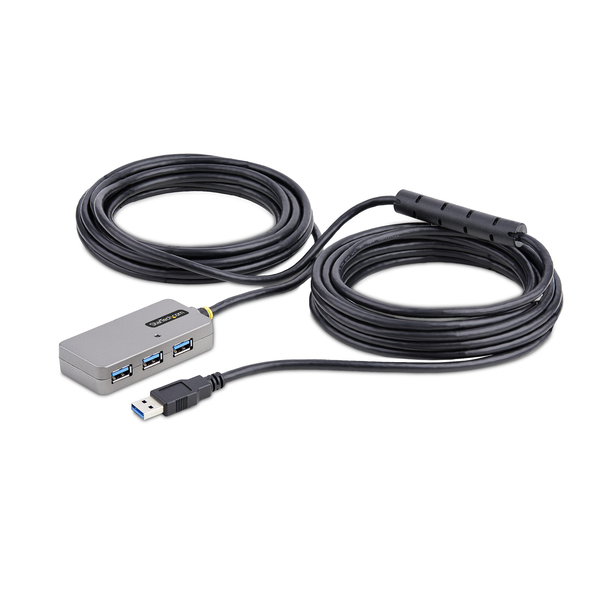 StarTech.com U01043-USB-EXTENDER hálózati csatlakozó USB 3.2 Gen 1 (3.1 Gen 1) Type-A 5000 Mbit/s Fekete, Ezüst