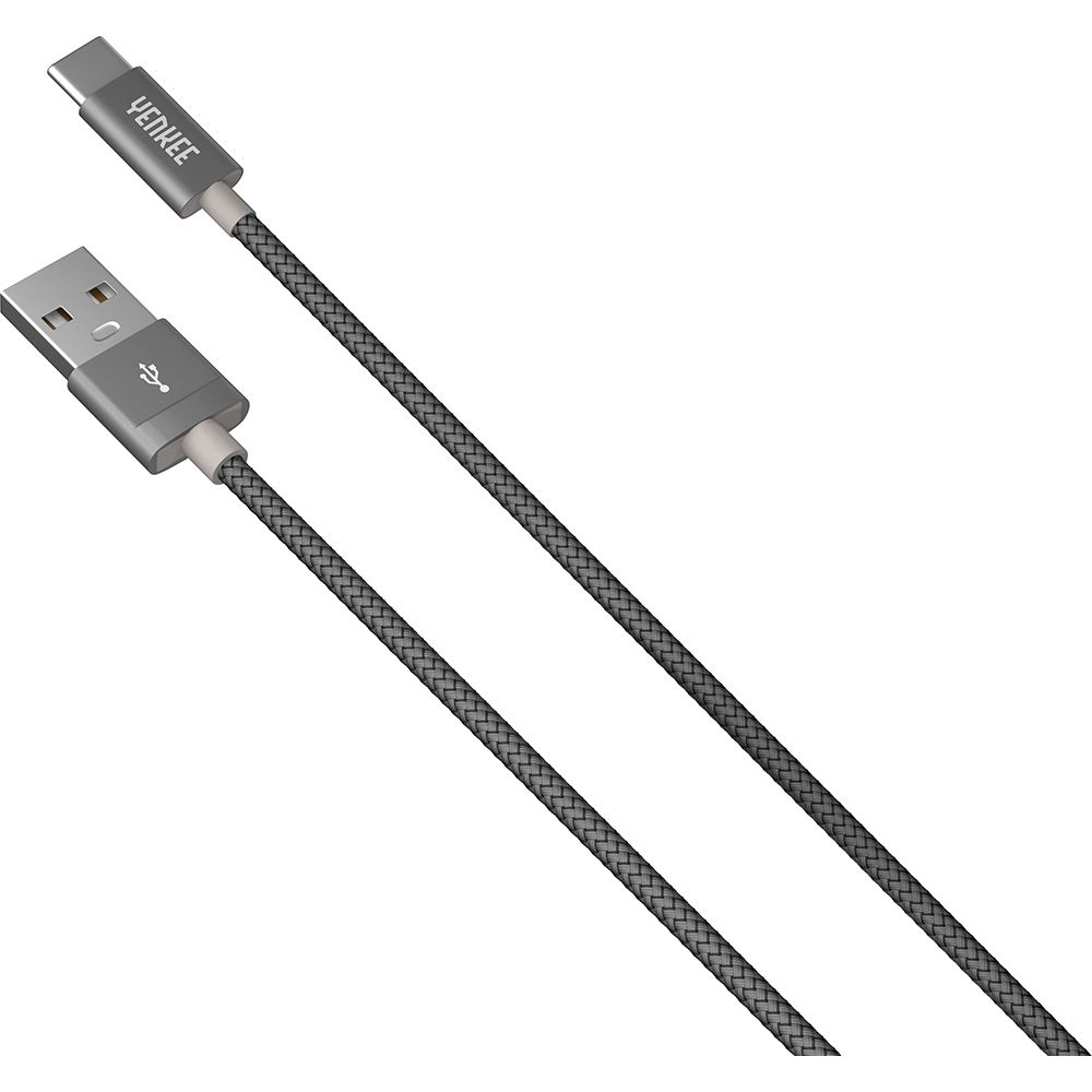 Yenkee USB A 2.0 / USB C szinkronizáló és töltőkábel 2m szürke (YCU 302 GY)