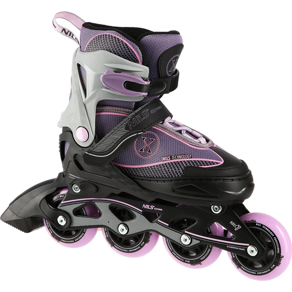 Rolki Nils Extreme NA11008 rekreacyjne regulowane fioletowe r. 39-42