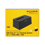 Delock 2.5"-3.5" merevlemez dokkoló fekete (63958)