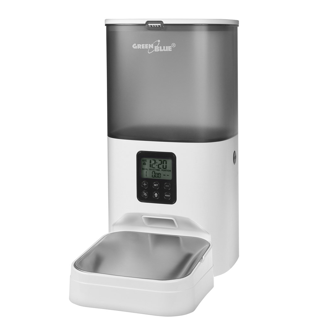 GreenBlue GB393 Műanyag Automata Kisállat Etető 6L - Szürke (GB393)