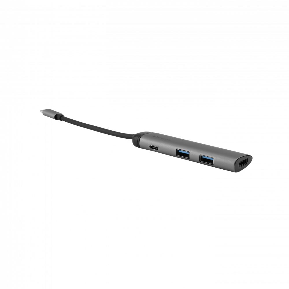 Verbatim 3 portos USB Hub + HDMI szürke (49140) (Verbatim 49140)