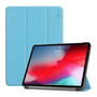 ENKAY tok álló, bőr (aktív FLIP, oldalra nyíló, TRIFOLD asztali tartó funkció, Apple Pen töltés támogatás) VILÁGOSKÉK [Apple IPAD Pro 11 (2018)]
