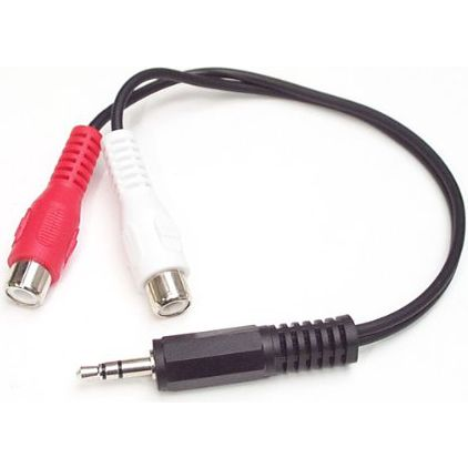 StarTech.com MUMFRCA audio kabel 0,15 m 3.5mm 2 x RCA Zwart