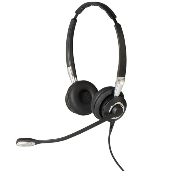 Jabra Biz 2400 II QD Duo NC Wideband Balanced Слушалки Жичен Лента за глава Офис/Център за обаждания Bluetooth Черен, Сребърен
