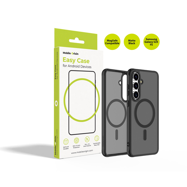 Mobile Origin Easy MagSafe case for Samsung Galaxy S25 FE Matte Black