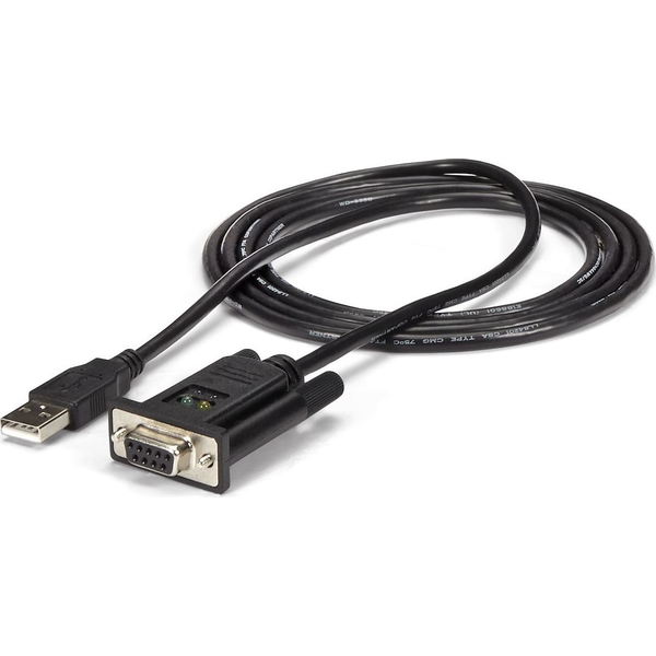 StarTech.com ICUSB232FTN seriële kabel Zwart 1,7 m USB Type-A DB-9