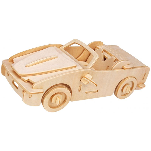 Eureka 3D Puzzle Gepetto's Workshop : Nyitott tetejű autó Fa modell