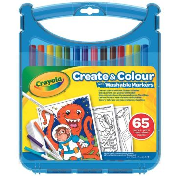 Crayola: SuperTips kimosható filctoll és papír készlet - 65 db-os (04-0377) (04-0377)