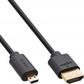 InLine 17933D1 cable HDMI 0,3 m HDMI tipo A (Estándar) HDMI tipo D (Micro) Negro