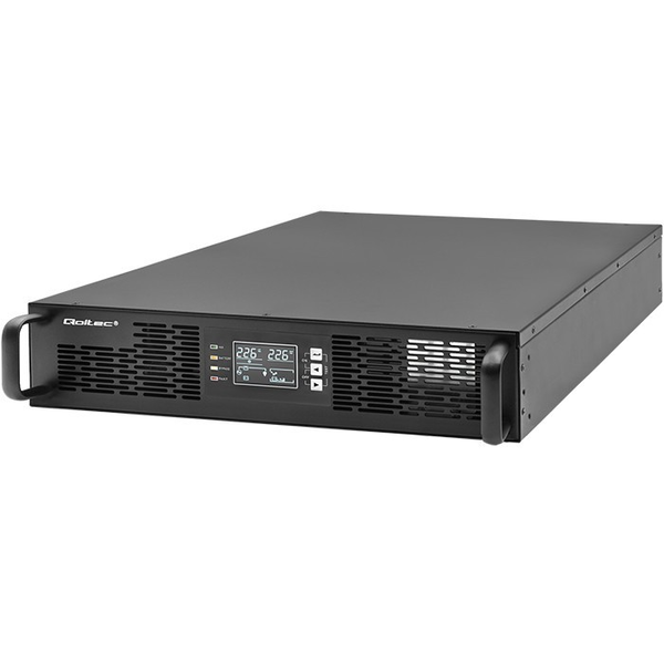 Qoltec 52287 Sistema De Alimentación Ininterrumpida Ups Para Rack | 3kva | 3000w | Factor De Potencia 1,0 | Lcd | Oep | Usb | En