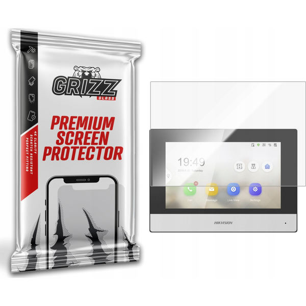  GrizzGlass Folia ceramiczna GrizzGlass CeramicFilm do wideodomofonu HIKVISION IKIT-D4-PL302 7"