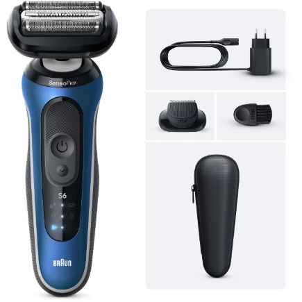 Braun 62-B1200s Folie shaver Trimmer Sort, Blå