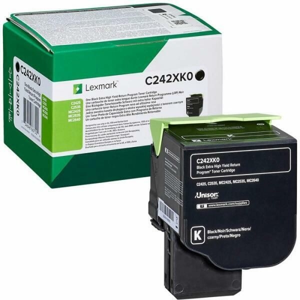 Lexmark C242XK0 tonerpatron 1 stk Original Sort
