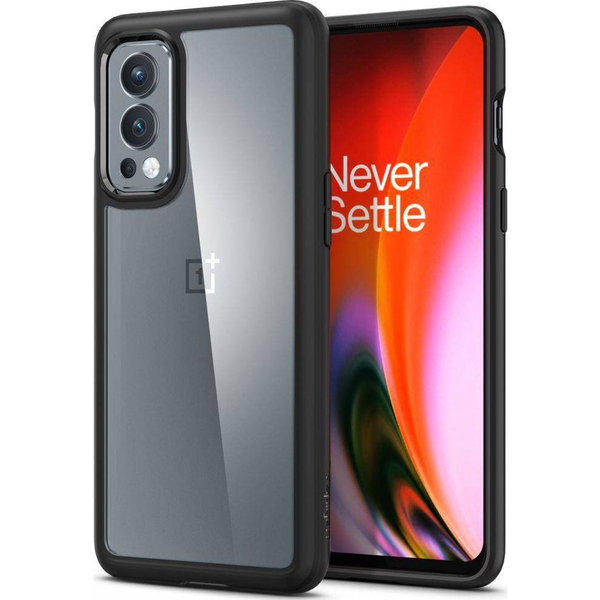 Калъф за мобилен телефон Spigen Ultra Hybrid 208931, Черен, Съвместим с OnePlus Nord2 5G