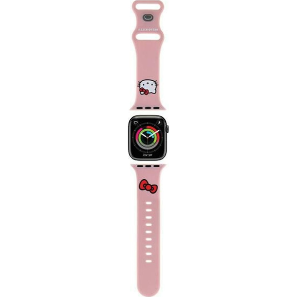 Curea pentru ceas Apple Watch Hello Kitty 42/44/45/49 mm din silicon roz