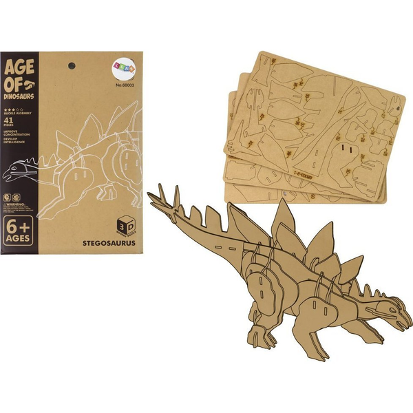 Fa 3D Térbeli Kirakós Stegosaurus Oktatási Összeállítás 41 db 16493