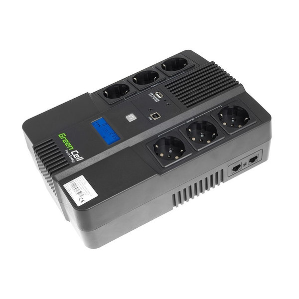 Napájecí zdroj Green Cell UPS AiO 600VA/360W 6x Schuko AVR LCD