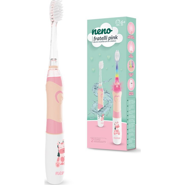 Електрическа четка за зъби, Neno, 24000 rpm, LED, розово/бяло