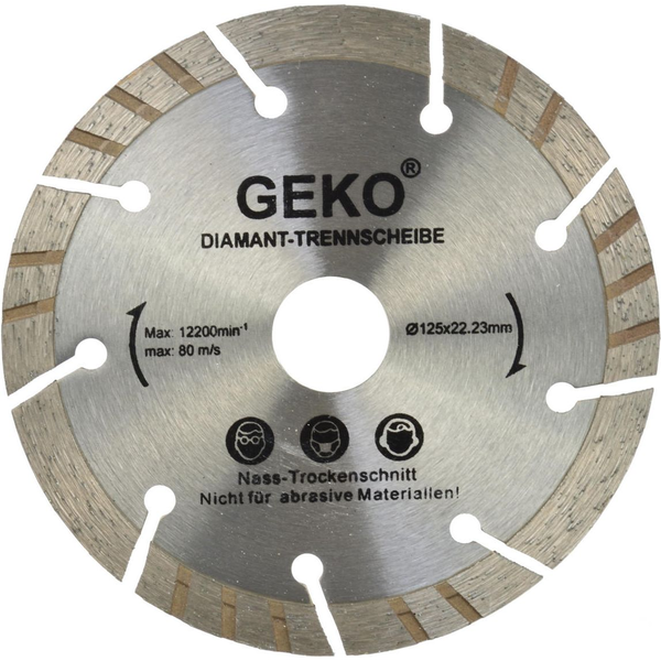  Geko Tarcza diam.125mm szara-laser (200)/