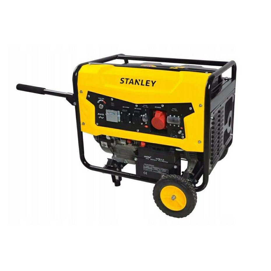 Hordozható háromfázisú áramfejlesztő Stanley 6500 W benzin (604800090)