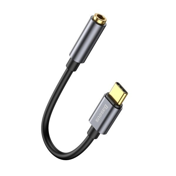 Audió adapter, USB Type-C - 3.5 mm jack átalakító, Baseus L54, szürke (RS123080)