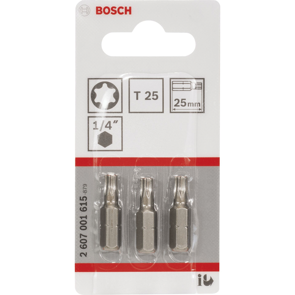 Bosch 2 607 001 615 punta per cacciavite 3 pz