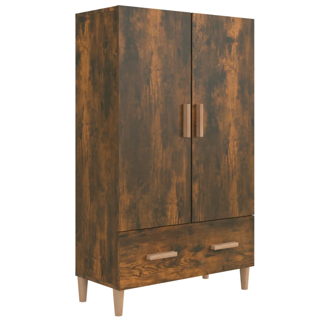 füstös tölgy színű szerelt fa magasszekrény 70 x 31 x 115 cm (817471)