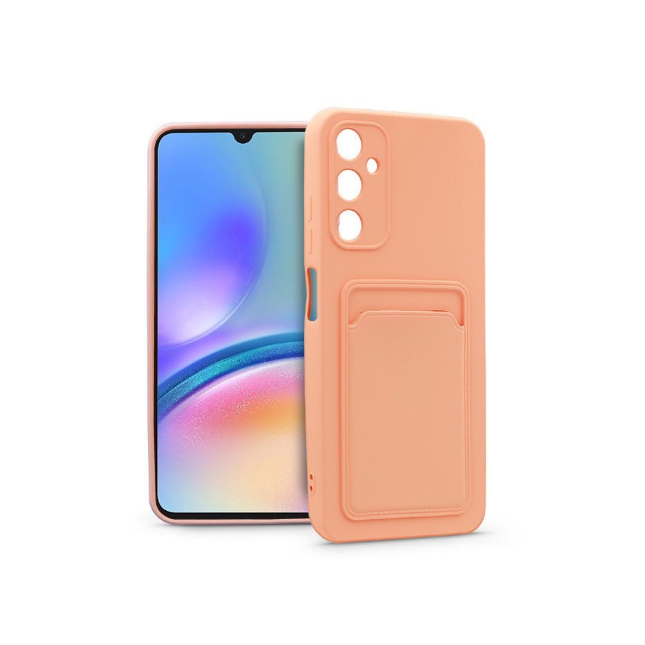 Samsung SM-A057F Galaxy A05s szilikon hátlap kártyatartóval - Card Case - rózsaszín (HF262500)
