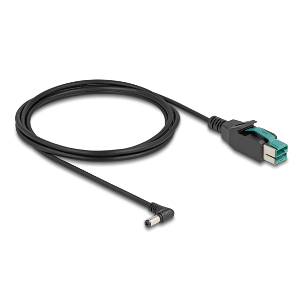 Kabel PoweredUSB 12V na DC 5,5x2,1mm, zahnutý konektor, 2m Delock 80012
