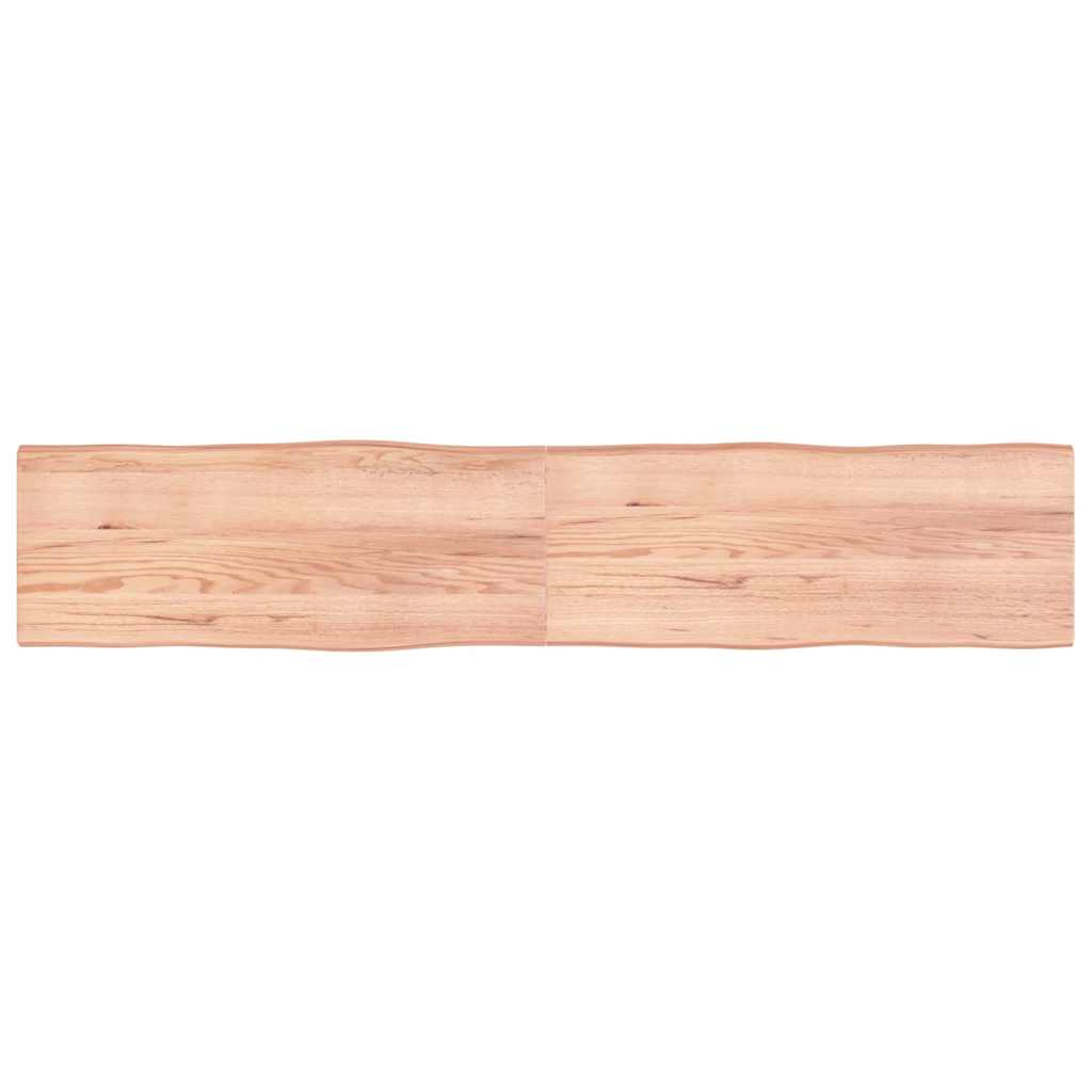 világosbarna kezelt tömör asztallap 200x40x(2-4) cm (363980)