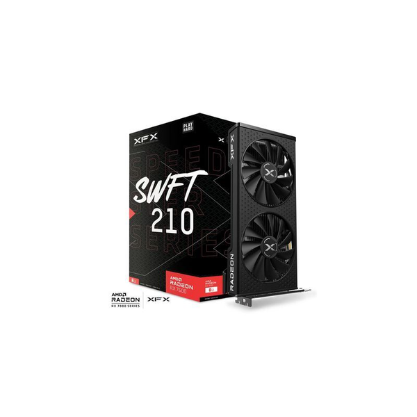 XFX Radeon RX 7600 16GB SPEEDSTER SWFT 210 videokártya (RX-76PSWFTFY)