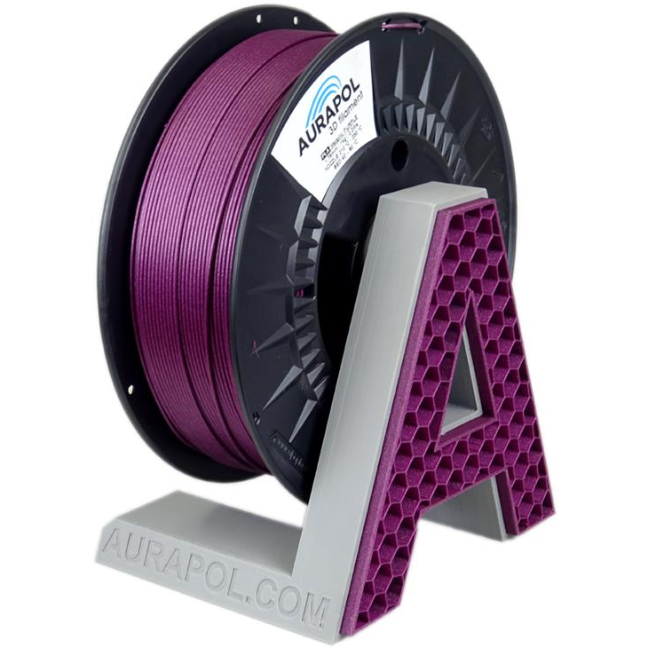 AURAPOL PLA 3D Filament, Metallic Purple, 1 kg, 1,75 mm (PLA435398)