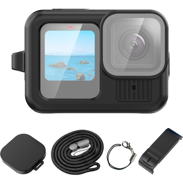 Zestaw Futerał Etui Obudowa Osłona Dekielek Klapka Pas GoPro HERO 13 BLACK / PU949B