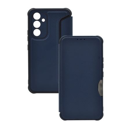 Gigapack Samsung Galaxy A34 5G karbon mintás fliptok sötétkék (GP-138739) (GP-138739)