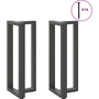 2 db antracit acél bárasztal lábak T-alakú 50x35x(100-101) cm
