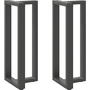 2 db antracit acél bárasztal lábak T-alakú 50x35x(100-101) cm