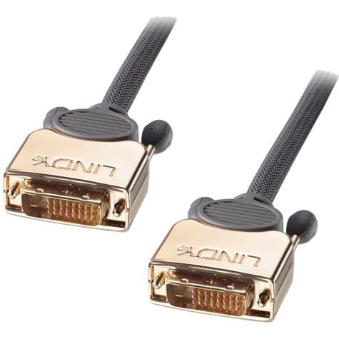 Lindy 37140 DVI kabel 0,5 m DVI-D Grå