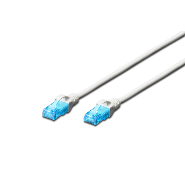 DIGITUS Patchkabel Cat5e U/UTP 2xRJ45 0.50m CCA weiß Hebels. Polybeutel (DK-1512-005/WH)