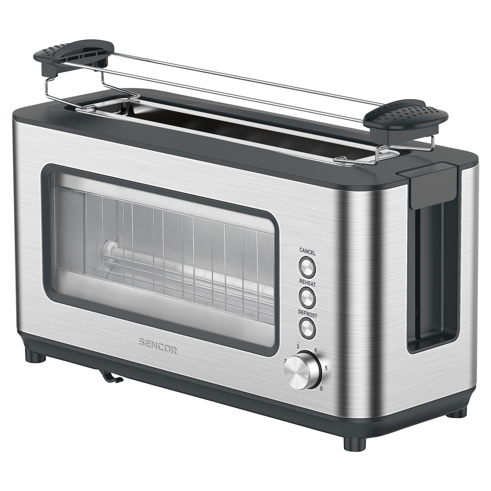 Sencor STS 4050SS 2 szeletes Kenyérpirító 1200W - Inox/Fekete (STS 4050SS)