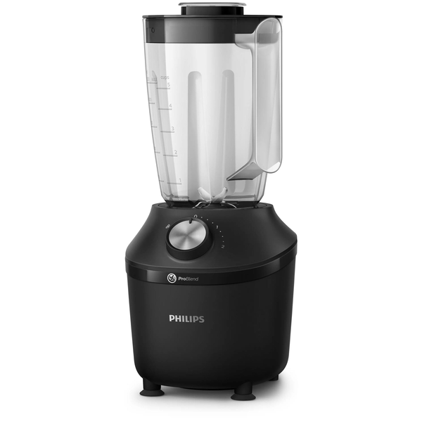 Блендър Philips Seria 3000 HR2191/01, Система ProBlend, Максимален капацитет 2 л, Ефективен капацитет 1,25 л, 2 скорости + Impuls, Натрошава лед, Приложение NutriU за повече идеи за рецепти, Черен